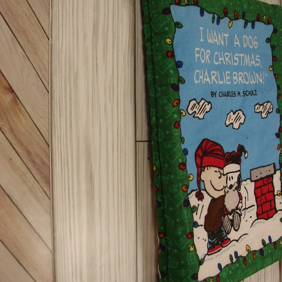 Soft Holiday Fabric Snoopy I Want A Dog For Christmas Book Children's Gift - Picture 6 of 6